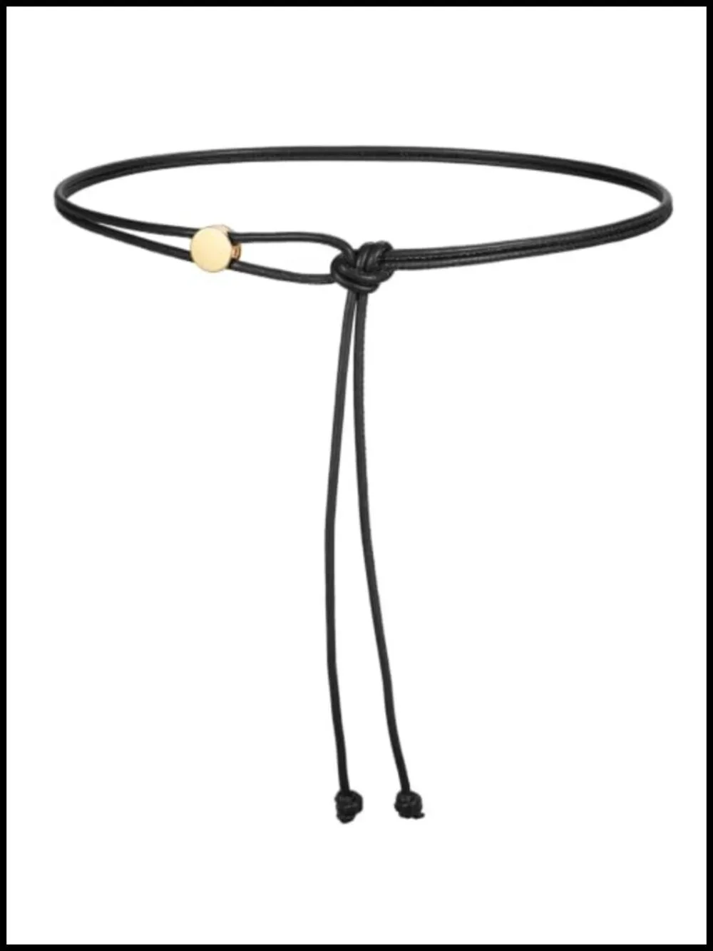 Women's Thin Rope Belt Skinny Tie Waist Belt Vegan Leather
